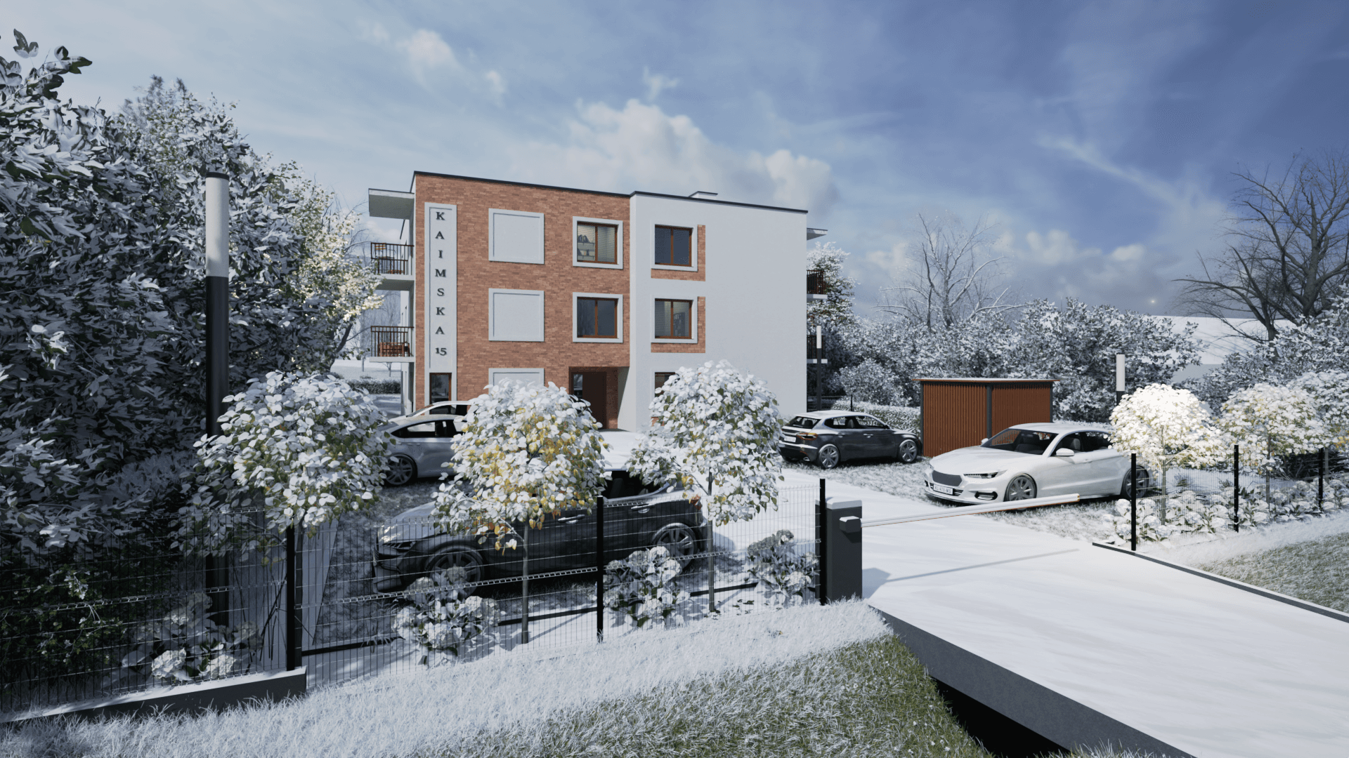 Apartamenty Kaimska 15 — wizualizacja elewacji