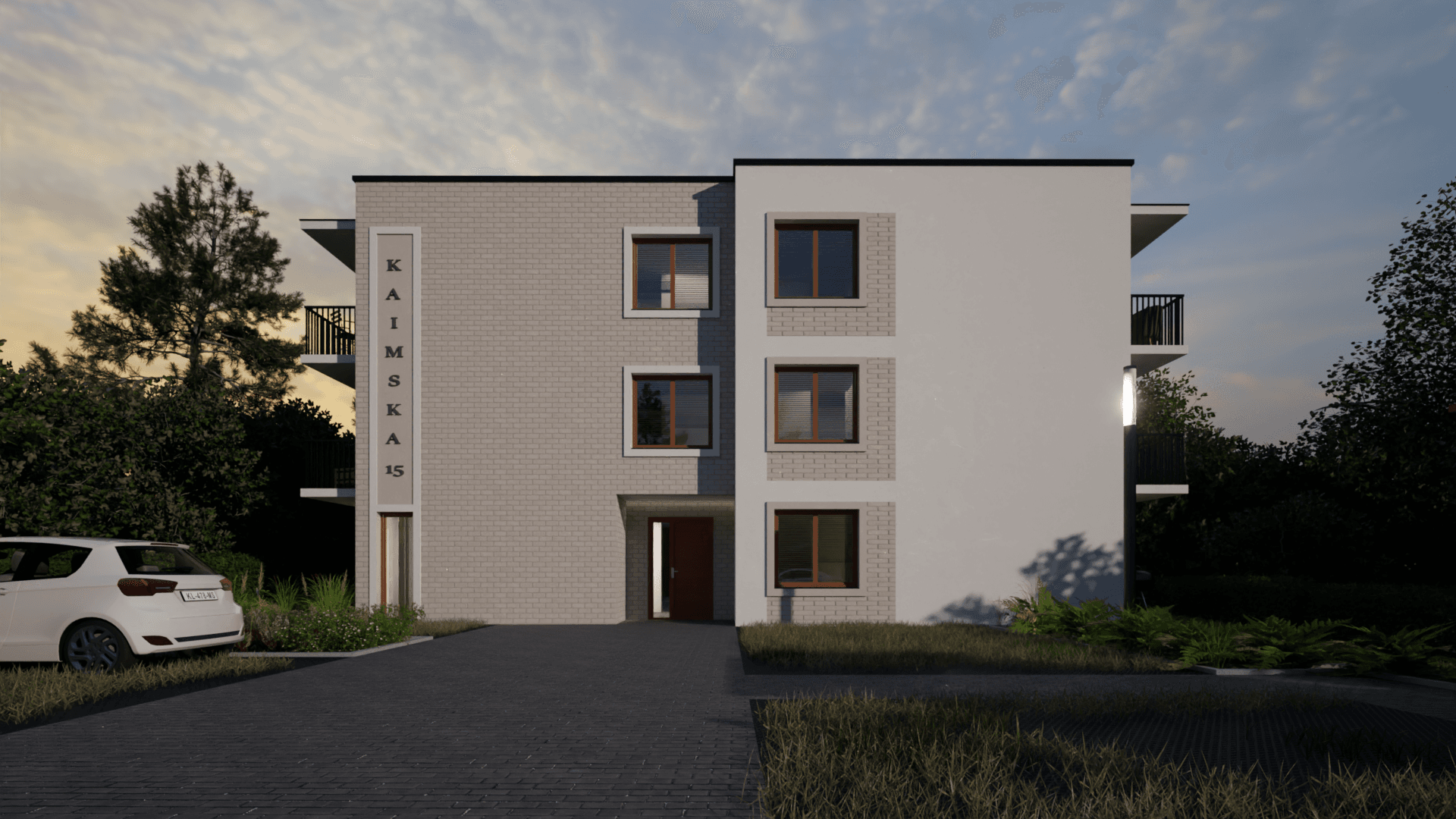 Apartamenty Kaimska 15 — elewacja frontowa